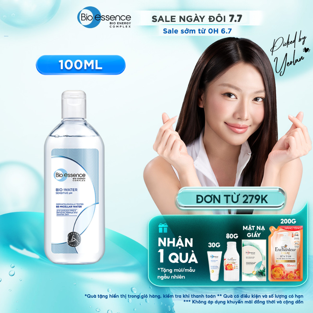 Nước tẩy trang ẩm mượt mịn màng Bio-Essence Bio-Water Bio-Essence Water Micellar Water 100ml