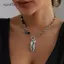 AqToCna Mặt Dây Chuyền Giọt Nước Kim Cương Hình elip Nelace Hạt Không Đều Dây Xích Choker Kim Cương Giả Nelace Tiệc Cưới Trang Sức Quà Tặng AqToCna