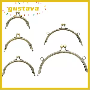 GUSTAVA Ví Khung Kiss Clasp, Móc Khóa Ví Kim Loại Vintage, Túi Mini Túi Phần Cứng Kiss Khóa Tay Cầm Túi Phụ Kiện