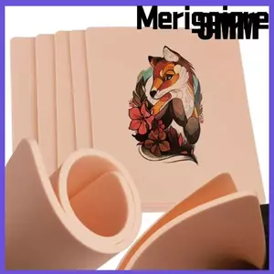 MERIGGIARE Xăm Thực Hành Da, Da Giả Silicon Dày 3MM, Mềm Hai Mặt Kích Thước Lớn Trống Đào Tạo Da Xăm Để Trang Điểm Thường Trực