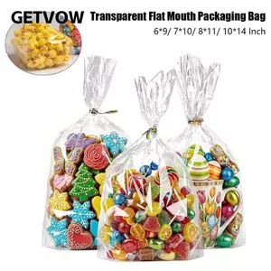 GETVOW Cellophane Túi quà tặng, Túi nhựa 50 chiếc Quà tặng Túi đóng gói, Quà tặng Bao bì Cellophane có dây buộc OPP Bánh quy làm bánh Túi đựng đồ ăn nhẹ Túi quà tặng cho bữa tiệc