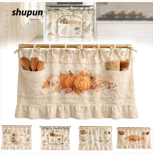 Rèm lò nướng SHUPUN, Váy lò nướng trang trại hiện đại, Dây buộc ruy băng có thể giặt thủ công Rèm lò nướng nhà bếp mộc mạc