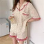 Phụ Nữ Ren Hoa Trang Trí Tay Ngắn Loungewear Bộ Cho Trong Nhà Thư Giãn Hàng Ngày Thường Ngày Ngoài Trời Giải Trí Mặc Nhà