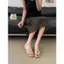 TT Thời Trang Mũi Vuông Flip-Flops Nữ Mùa Hè Đế Dày Phù Hợp Với Giày Sandal Nhỏ Giày Đi Biển