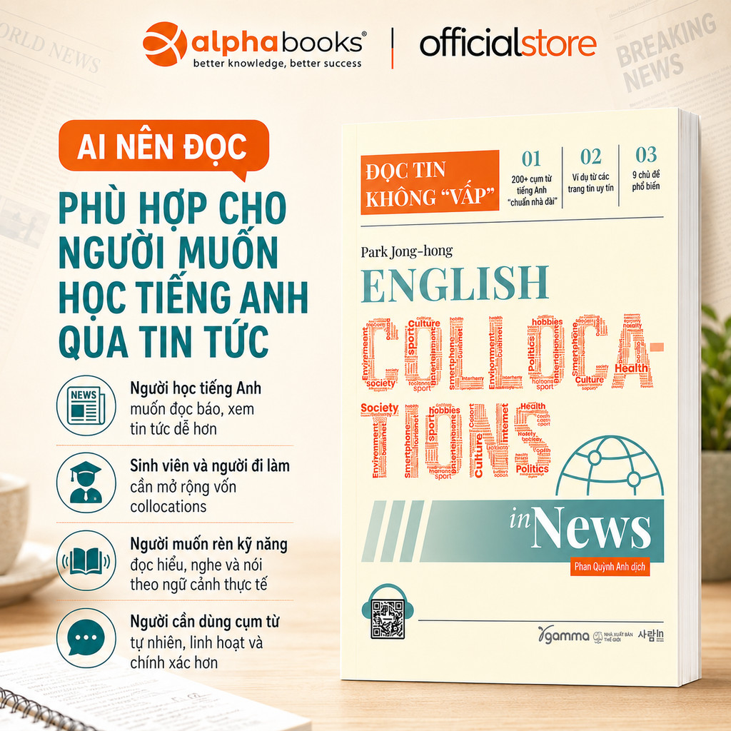 Sách - English Collocations In News - Đọc Tin Không "Vấp" (Gamma Books)