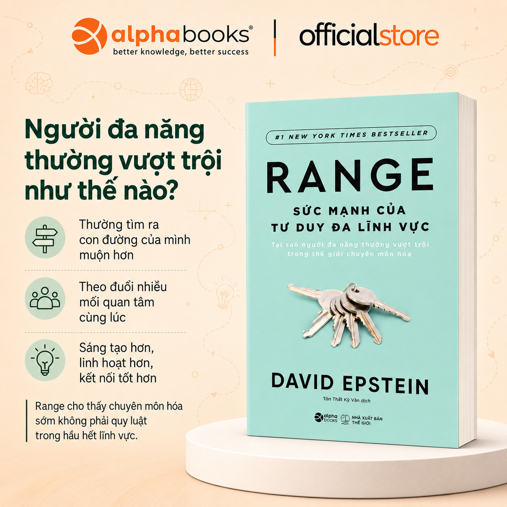 Sách - Range: Sức mạnh của tư duy đa lĩnh vực (Biết rộng để hiểu sâu) (Alpha Books)