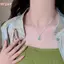 HFSHY Phong Cách Trung Hoa Tự Nhiên Tươi Xanh Chalcedony Mặt Dây Chuyền Nelace Trang Sức Thanh Lịch Cho Nữ Ngày Mặc Quà Tặng Valentine VN