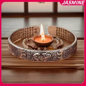 JASMINE Retro s Pixiu Charms Vòng Tay Nam Bạc 925 Thiết Kế Đơn Giản Phong Cách Trung Hoa Độc Đoán Mở Lắc Tay Trang Sức JASMINE