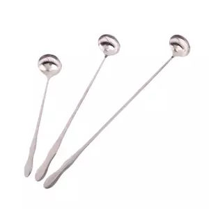 1Pc Thép Không Gỉ Tay Cầm Dài Thìa Khuấy Sáng Tạo Kem Món Tráng Miệng Muỗng Cotail Cà Phê Trà Trộn Thìa Flatware