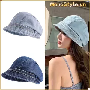 MONOSTYLE Mũ ngư dân, Mũ lưỡi vịt ấm áp chống lạnh, Mũ họa sĩ siêu nhẹ màu trơn cổ điển dễ thương Đi bộ đường dài ngoài trời