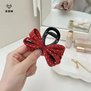Kẹp móng vuốt tóc chấm bi dành cho nữ Phong cách cá mập Tính khí thanh lịch cho kiểu tóc [Mina]