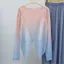 Milyfashion Kích Thước Lớn Gradient Màu Nhìn Xuyên Qua Gạc Chống Nắng Mùa Hè Phong Cách Mới Tất Cả Trận Đấu Mỏng Hơn Nhìn Dài Tay T