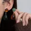 Bông tai Dangle hình học cổ điển nhẹ bằng nhựa hình giọt nước tròn Trang sức thời trang để đi chơi hàng ngày mới