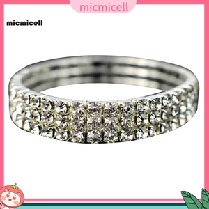 MIC _ Bracelet Thiết kế kim cương giả Vòng tay đeo tay thời trang bằng hợp kim đàn hồi để đeo hàng ngày