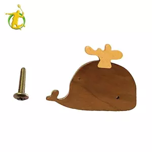 Động Vật Tủ Núm Ngăn Kéo Núm Có Vít Hình Cá Voi Dễ Thương Núm Cửa Bằng Gỗ Cho Tủ Quần Áo Mầm Non Tủ Quần Áo Phòng Trẻ Em