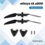 2 Chiếc Xk A80.0006 Cánh Quạt Gấp Cánh Quạt Cho Xe Xk A800 Rc Máy Bay Cố Định Cánh Glider Nâng Cấp Phụ Kiện Dự Phòng