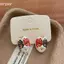 HFSHY Thiết Kế Độc Đáo Nhiều Màu Mặt nạ Men Trang Điểm Mặt Thả Bông Tai Nữ Thật Mạ Vàng Hợp Kim Tuyên Bố Trang Sức VN