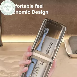 Hộp đựng bàn chải đánh răng trong suốt PUSKY Hộp đựng bàn chải đánh răng di động Ngoài trời / chuyến công tác / du lịch Acessories1 / 3 / 5 CÁI VN