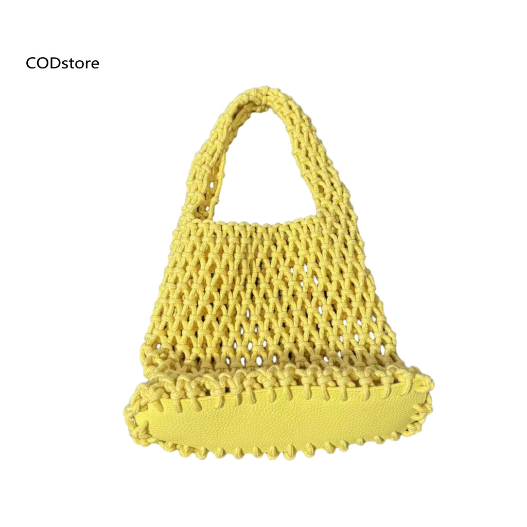 Túi đi biển KDC Rỗng Túi xách dây cotton chất lượng cao Túi xách dây cotton dệt tay bện dây đeo cổ tay Túi Tote – Túi xách rỗng nhẹ dành cho nữ Hoàn hảo cho du lịch