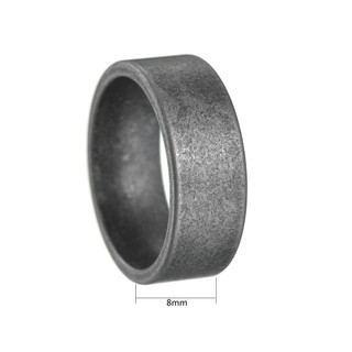 Nhẫn Nam Thép Titan Với Khắc Rune Viking – Phong Cách Vintage Bạc Cổ