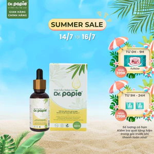 Tinh Dầu Tràm Gió Phòng Cảm Cúm Cảm Lạnh, Giúp Giữ Ấm Cơ Thể 100% Nguyên Chất Dr.Papie Cho Em Bé Và Gia Đình 30ml/chai