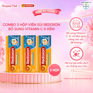Bộ 3 Viên sủi bổ sung Vitamin C, D, và Kẽm Redoxon Triple Action 10 viên/hộp