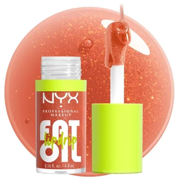 NYX Chuyên Nghiệp Trang Điểm Dầu Mỡ Nhỏ Giọt Môi, Dưỡng Ẩm Son Dầu Son Bóng, Vegan Tinted Formula, Lên Đến 12 HR Hydration - Follow Back (Shimmering Warm Nude)