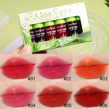 6 Cái / hộp Lâu Dài Chống Thấm Nước Bóng Dưỡng Ẩm Son Tint Mini Set Son Bóng Lô Hội Son Môi YI0V