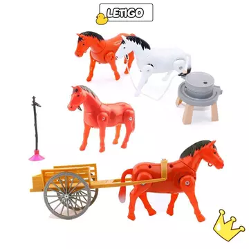 [LETIGO] Mô hình ngựa điện, Đồ chơi vòng tròn ngựa giảm lo âu vui nhộn, Đồ chơi cảm giác Mini Đồ chơi trẻ em bằng nhựa sáng tạo Dụng cụ học tập sớm cho trẻ em