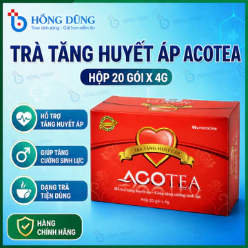 Trà Tăng Huyết Áp Meracine Acotea Hỗ Trợ Giảm Đau Đầu, Chóng Mặt Do Huyết Áp Thấp 20 Gói