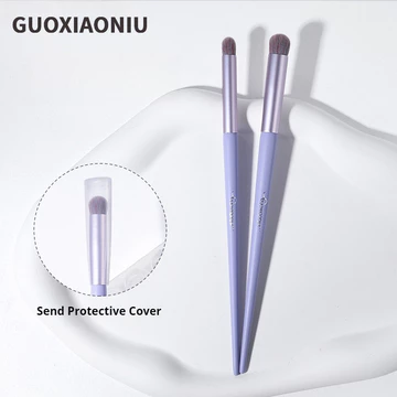 GUOXIAONIU Cọ môi Sữa Lắc Tím Cọ Môi Có Nắp Đậy Son Môi Pha Trộn Đầu Tròn Son Dưỡng Môi Che Khuyết Điểm Bàn Chải Di Động Cọ Môi