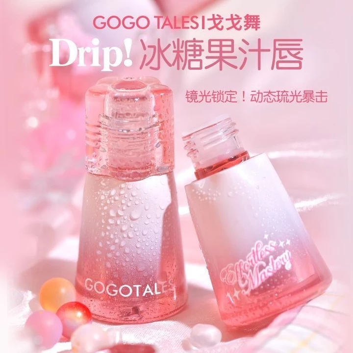 Gogotales gogotales Nước Bóng Son Bóng Thủy Tinh Son Bóng Dưỡng Ẩm Son Môi Không Dễ Dính Cup Phai Màu Son Bóng