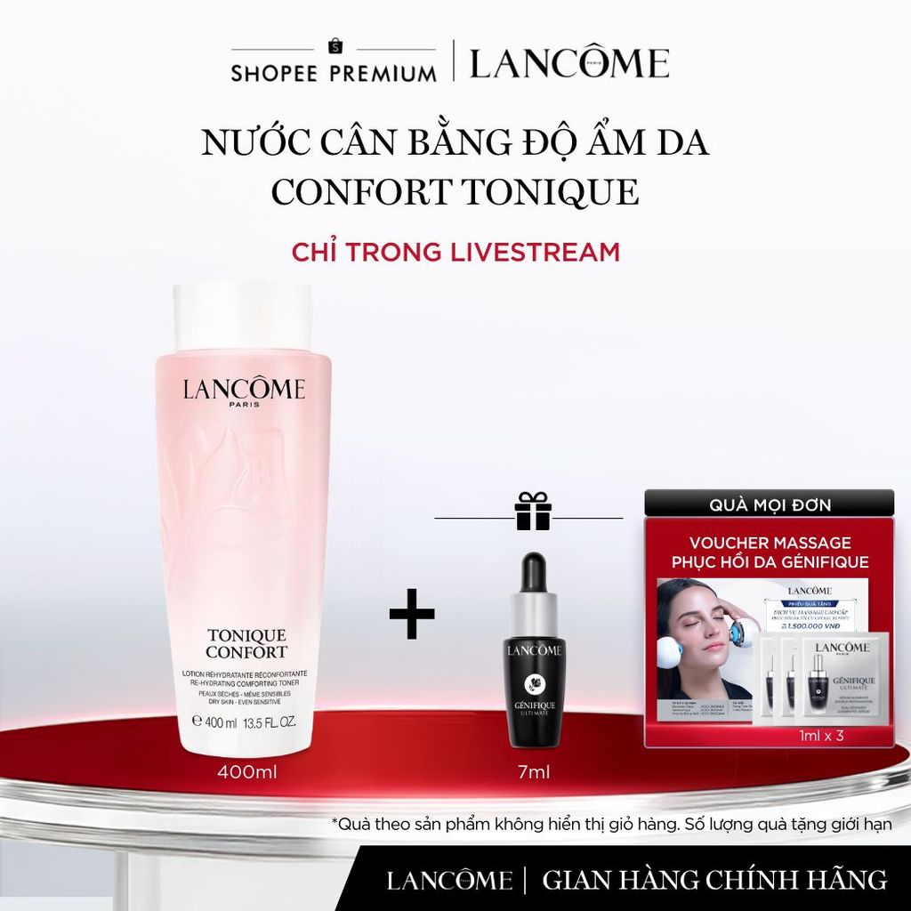[VOUCHER 20%]_KOL Nước Cân Bằng (Toner) Độ Ẩm Dịu Nhẹ Lancome Tonique Confort 400ml