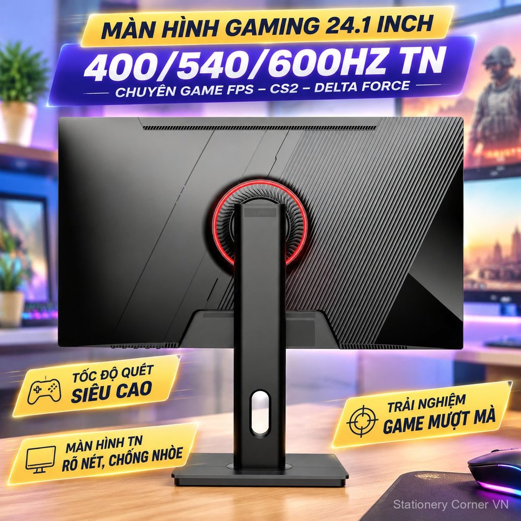 Màn hình gaming 24.inch TN 400/540/600Hz, cho CS2 Delta, phả