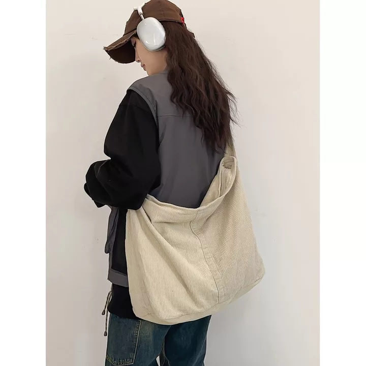 Women's Canvas Crossbody Bag – Large, for School – 3