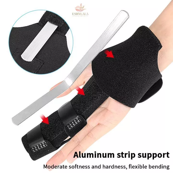 Eshylala Có Thể Điều Chỉnh Hai Ngón Tay Nẹp Kích Hoạt Nẹp Ngón Tay Thẳng Gãy Bent Ngón Tay Cái Nẹp Ngón Tay Cái Nẹp Ngón Tay Tenosynovitis Hỗ Trợ Corrector