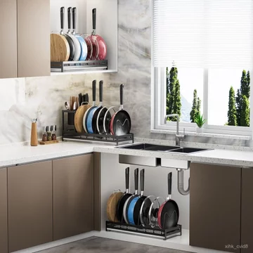Kệ đựng đồ nhà bếp, giá để nắp nồi, giá để nồi, giá để dao, giá để thớt, giá để đũa, giá để đồ ráo nước, dùng trong gia