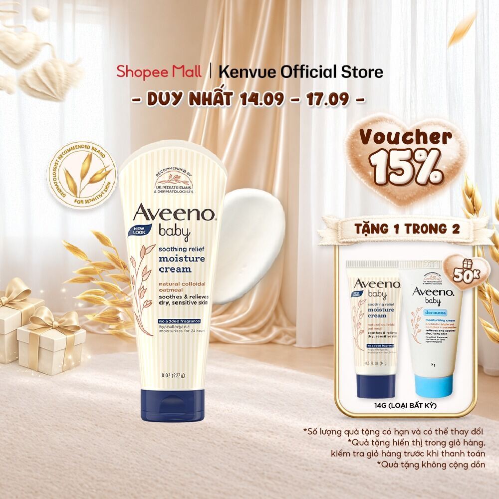 Kem dưỡng Aveeno Baby cho da khô và nhạy cảm 227g