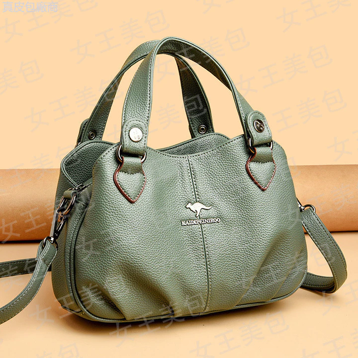 Women's Korean-Style Genuine Leather Backpack – Large – 5
