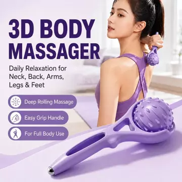 Máy mát xa con lăn cầm tay, Bóng massage cổ tử cung đa chức năng di động, Massage toàn thân Massage điểm thư giãn cơ bắp Dễ dàng sử dụng Bóng massage kinh tuyến Fascia Fitness lưng