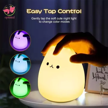 OPTIMAL LIMIT Đèn silicon mèo đầy màu sắc, Đèn ngủ Cảm biến cảm ứng LED Đèn ngủ đầy màu sắc, Đèn mẫu giáo cho bé Ánh sáng môi trường xung quanh cho mèo Đèn cảm biến trong nhà Ngủ cho bé