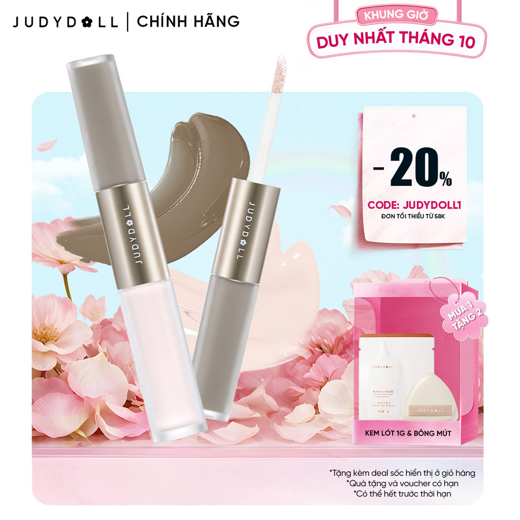 [NEW] JUDYDOLL Kem Tạo Khối & Bắt Sáng 4.8g Lâu Trôi Tự Nhiên Dạng Lỏng Dễ Sử Dụng Cho Người Mới Bắt Đầu