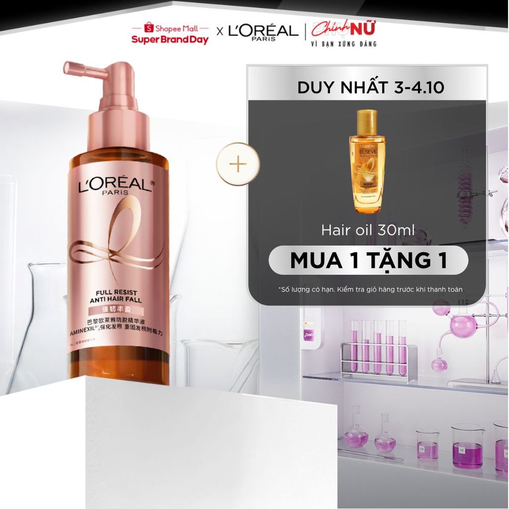 Xịt serum ngăn ngừa & giảm gãy rụng tóc giúp tóc chắc khỏe L'Oreal Paris Full Resist Anti Hairfall 90ml