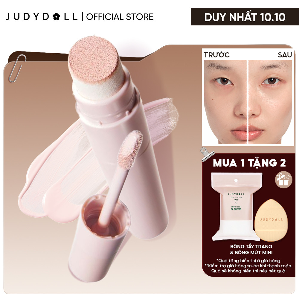 [MỚI] Kem Bắt Sáng & Kem Tạo Khối JUDYDOLL Liquid Highlighter & Liquid Contour rõ màu, không làm vỡ nền, lâu trôi