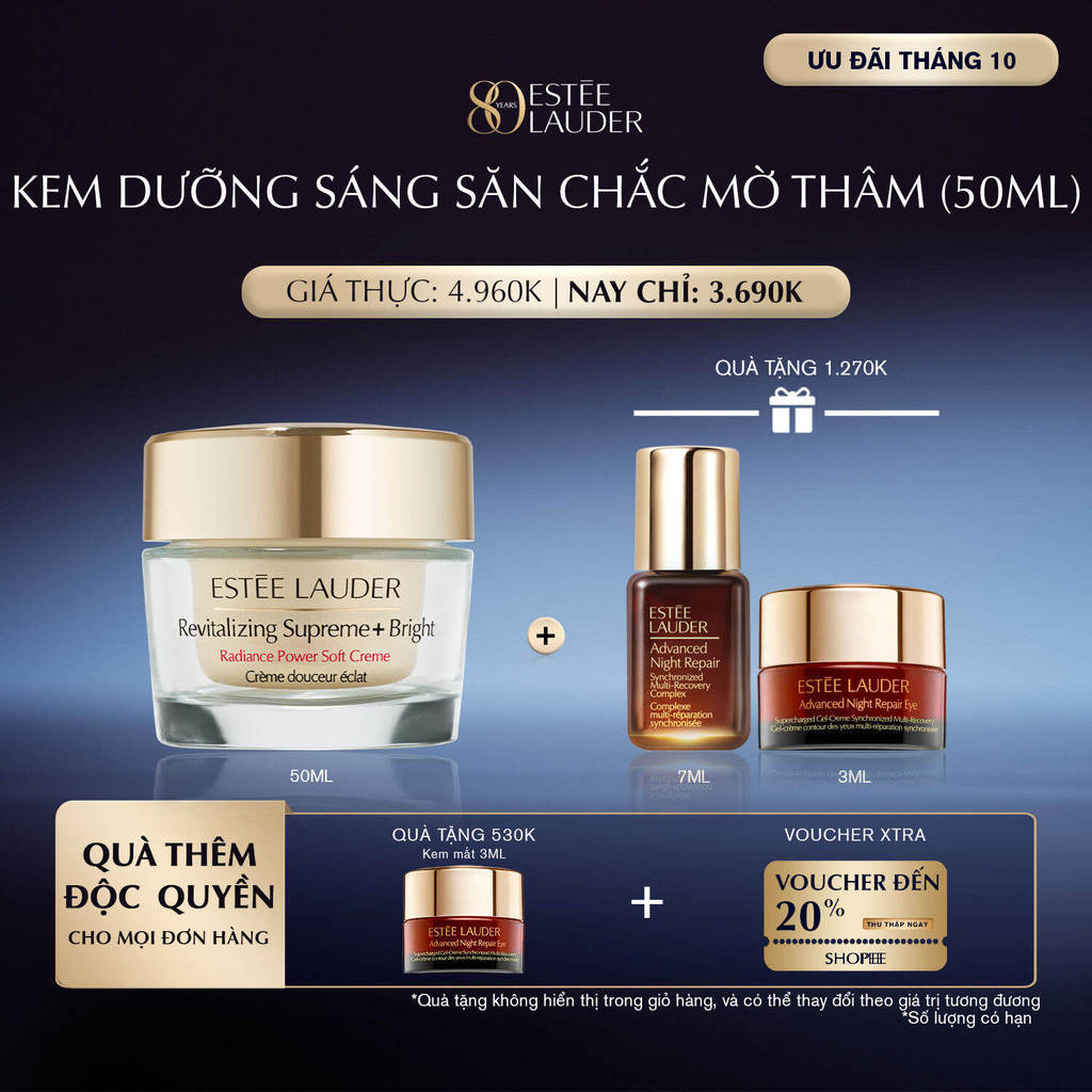 Kem dưỡng sáng săn chắc mờ thâm Estée Lauder Revitalizing Supreme+ Bright Radiance Power Soft Crème 50ml
