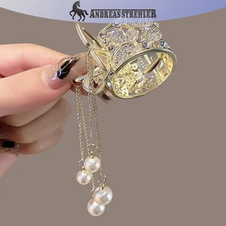 Onetimingfine Thời Trang Kim Cương Giả sel Ngọc Trai Vuốt Tóc Hoa Nữ Barrettes Đuôi Ngựa Giá Đỡ Kẹp Tóc Phụ Kiện Tóc Quà Tặng VN