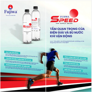 Thùng 24 Chai Fujiwa Speed 550ml - Nước uống bổ sung ion bù điện giải, bù khoáng dành cho người tập thể thao