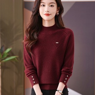 Dệt Kim Tay Dài Cổ Cao Rời Cho Nữ, Phong Cách Hàn Quốc, Perfect cho Thu Đông