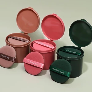 Pie Series Puff Air Cushion Puff Strawberry Pie Non-Latex Ướt Khô Trang Điểm Tròn Bọt Biển Puff Dụng Cụ Làm Đẹp