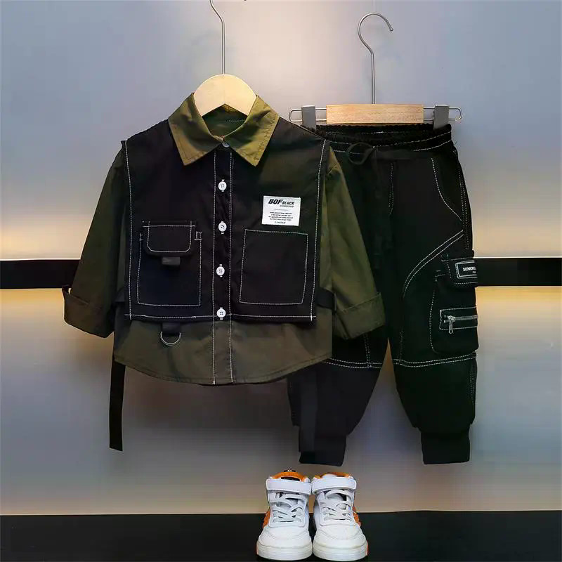 Bé Trai Mùa Thu Phù Hợp Với Bé Denim Vest Hai Mảnh Phiên Bản Hàn Quốc Trẻ Em Phong Cách Hàn Quốc Thời Trang Trẻ Em Quần Áo Trẻ Em Đẹp Trai Hợp Thời Trang